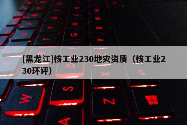 [黑龍江]核工業(yè)230地災(zāi)資質(zhì)（核工業(yè)230環(huán)評(píng)）