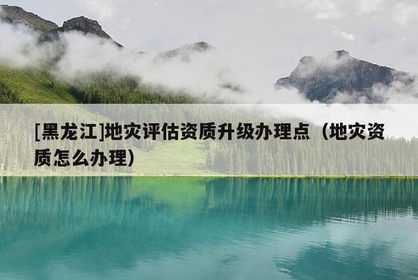 [黑龍江]地災評估資質升級辦理點（地災資質怎么辦理）