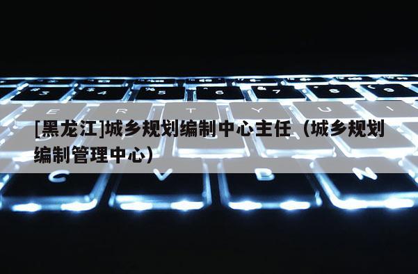 [黑龍江]城鄉規劃編制中心主任（城鄉規劃編制管理中心）