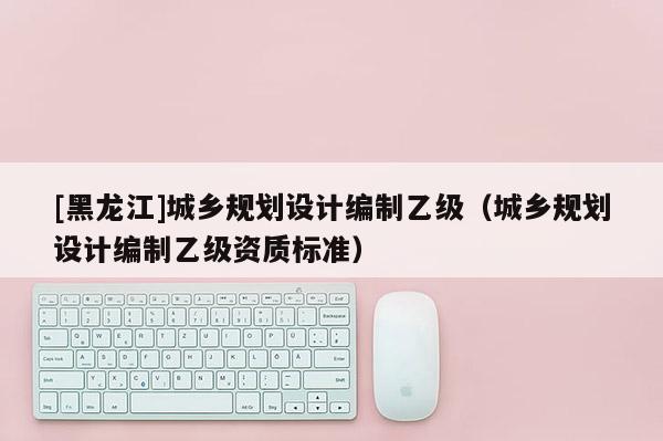 [黑龍江]城鄉規劃設計編制乙級（城鄉規劃設計編制乙級資質標準）