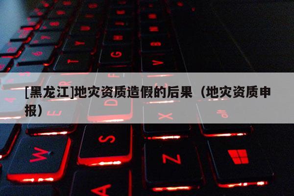 [黑龍江]地災資質造假的后果（地災資質申報）
