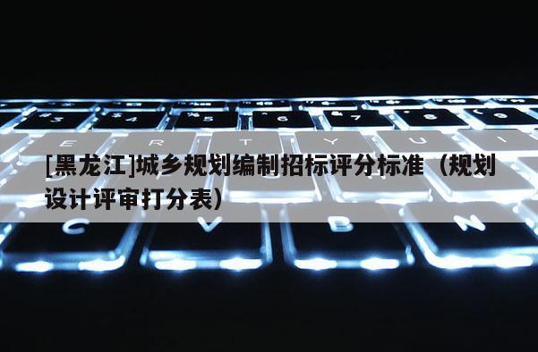 [黑龍江]城鄉(xiāng)規(guī)劃編制招標(biāo)評(píng)分標(biāo)準(zhǔn)（規(guī)劃設(shè)計(jì)評(píng)審打分表）