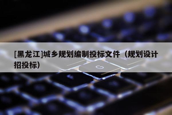 [黑龍江]城鄉規劃編制投標文件（規劃設計招投標）