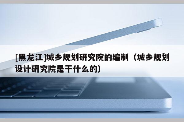 [黑龍江]城鄉規劃研究院的編制（城鄉規劃設計研究院是干什么的）