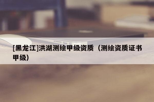 [黑龍江]洪湖測繪甲級資質（測繪資質證書甲級）